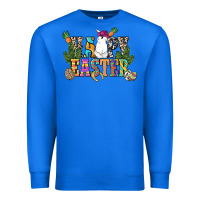 True Royal Happy Easter with cowboy Easter Day Premium Sweatshirt - HowdyJamesFarm