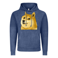 Vintage Denim doge coin shiba dog Vintage Hoodie - Jasminsmagicworld