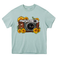Arona sunflower bee vintage camera Heavy Core Tee - FaDigitalArtStudio