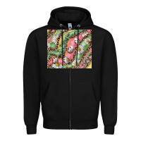 Black Easter Quail Egg And Daisy Zipper Hoodie - RanaPortraitStore