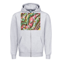 Heather Grey Easter Quail Egg And Daisy Zipper Hoodie - RanaPortraitStore