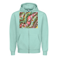 Seafoam Easter Quail Egg And Daisy Zipper Hoodie - RanaPortraitStore