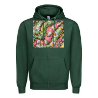 Sports Green Easter Quail Egg And Daisy Zipper Hoodie - RanaPortraitStore