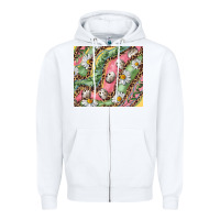 White Easter Quail Egg And Daisy Zipper Hoodie - RanaPortraitStore