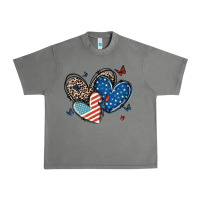 Tornado american flag leopard hearts Urban Heavy Tee - MaliasSmallBusiness
