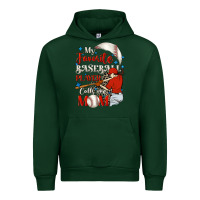 Forest Green My favorite baseball player calls me mom Urban Hoodie - FaDigitalArtStudio