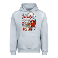 Heather Grey My favorite baseball player calls me mom Urban Hoodie - FaDigitalArtStudio