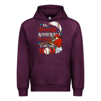 Mauve Wine My favorite baseball player calls me mom Urban Hoodie - FaDigitalArtStudio