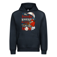 Navy My favorite baseball player calls me mom Urban Hoodie - FaDigitalArtStudio