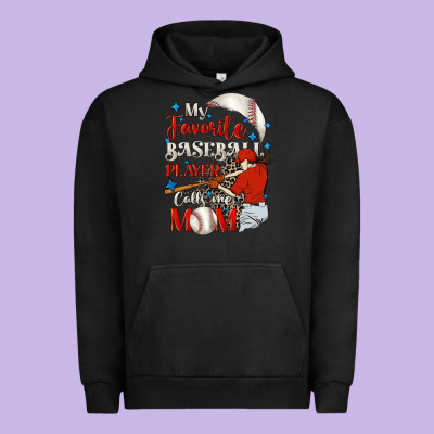 My Favorite Baseball Player Calls Me Mom Urban Hoodie Designed By Fadigitalartstudio