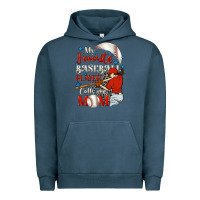 Pigment Midnight Navy My favorite baseball player calls me mom Urban Hoodie - FaDigitalArtStudio
