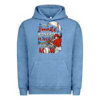 Pigment Pebble Blue My favorite baseball player calls me mom Urban Hoodie - FaDigitalArtStudio