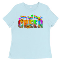 Baby Blue queer Ladies Tee - HRA Design Shop