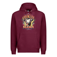Burgundy Country Mama Premium Hoodie - HowdyJamesFarm