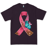 Plum cancer ribbon and boxing gloves Premium Tee - AdoDesignShop