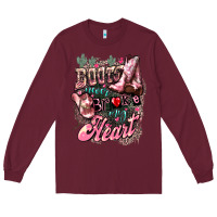 Burgundy boots never broke my heart Long Sleeve Tee - NancyCooperArtShop