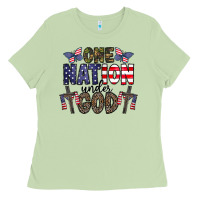 Matcha one nation under god Ladies Tee - CowhideDigitalArt
