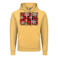 Vintage Mustard snowflake background Vintage Hoodie - BarkalooDesign