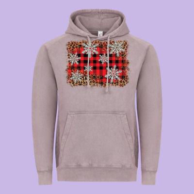 Snowflake Background Vintage Hoodie Designed By Barkaloodesign