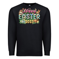 Black Happy Easter 2023 Premium Sweatshirt - HowdyJamesFarm
