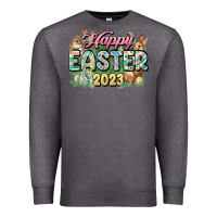 Charcoal Heather Happy Easter 2023 Premium Sweatshirt - HowdyJamesFarm