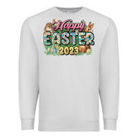 Dove Grey Happy Easter 2023 Premium Sweatshirt - HowdyJamesFarm