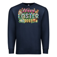 Navy Happy Easter 2023 Premium Sweatshirt - HowdyJamesFarm