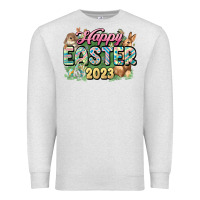 Oatmeal Heather Happy Easter 2023 Premium Sweatshirt - HowdyJamesFarm