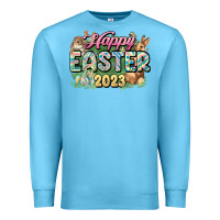 Ocean Blue Happy Easter 2023 Premium Sweatshirt - HowdyJamesFarm
