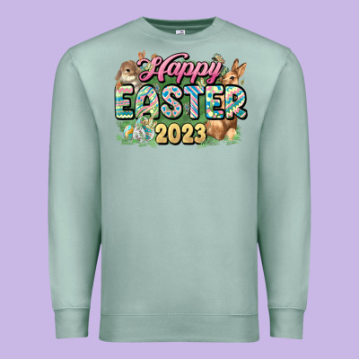 Happy Easter 2023 Premium Sweatshirt Designed By Howdyjamesfarm