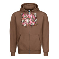 Chestnut Easter Quail Eggs And Leopard Bunny Zipper Hoodie - RanaPortraitStore