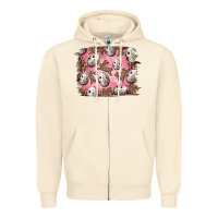 Sandshell Easter Quail Eggs And Leopard Bunny Zipper Hoodie - RanaPortraitStore