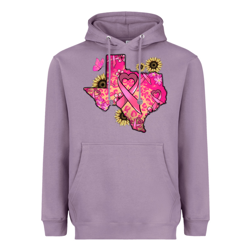 Texas Map Cancer Heavyweight Hoodie by HowdyJamesFarm | Teevron
