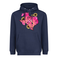 Navy Texas map Cancer Heavyweight Hoodie - HowdyJamesFarm