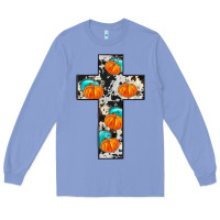 Colony Blue pumpkin cross Long Sleeve Tee - JahusDesignShop