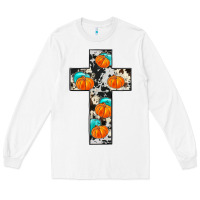 White pumpkin cross Long Sleeve Tee - JahusDesignShop