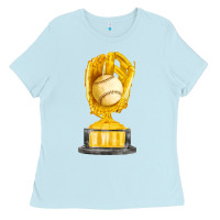 Baby Blue baseball throphy cup fa element Ladies Tee - FaDigitalArtStudio