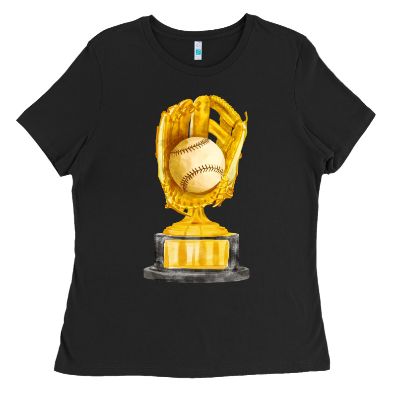 Baseball Throphy Cup Fa Element Ladies Tee by FaDigitalArtStudio | Teevron