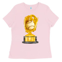 Bubblegum Pink baseball throphy cup fa element Ladies Tee - FaDigitalArtStudio