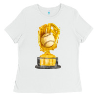 White baseball throphy cup fa element Ladies Tee - FaDigitalArtStudio
