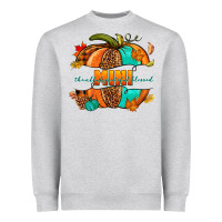 Heather Grey Thankful grateful blessed mini pumpkin Heavyweight Sweatshirt - NancyCooperArtShop