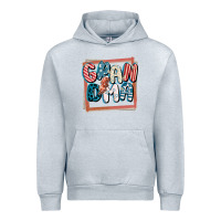 Heather Grey 4th of July grandma with lightning bolt Urban Hoodie - FaDigitalArtStudio