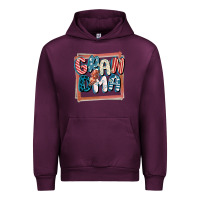 Mauve Wine 4th of July grandma with lightning bolt Urban Hoodie - FaDigitalArtStudio