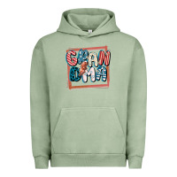 Pigment Oil Green 4th of July grandma with lightning bolt Urban Hoodie - FaDigitalArtStudio
