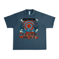 Midnight Navy dream' in red white and blue Urban Heavy Tee - MaliasSmallBusiness