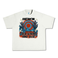 Pistachio dream' in red white and blue Urban Heavy Tee - MaliasSmallBusiness