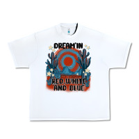 White dream' in red white and blue Urban Heavy Tee - MaliasSmallBusiness