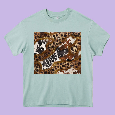 Leopard And Cowhides Heavy Core Tee Designed By Barkaloodesign