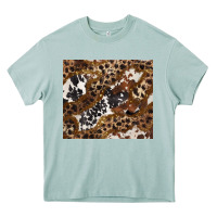 Arona leopard and cowhides Heavy Core Tee - BarkalooDesign