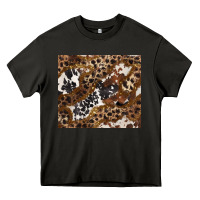 Asphalt leopard and cowhides Heavy Core Tee - BarkalooDesign